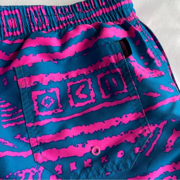 Chubbies Pink and Blue Geometric men’s Athletic Shorts - Picture 7 of 10